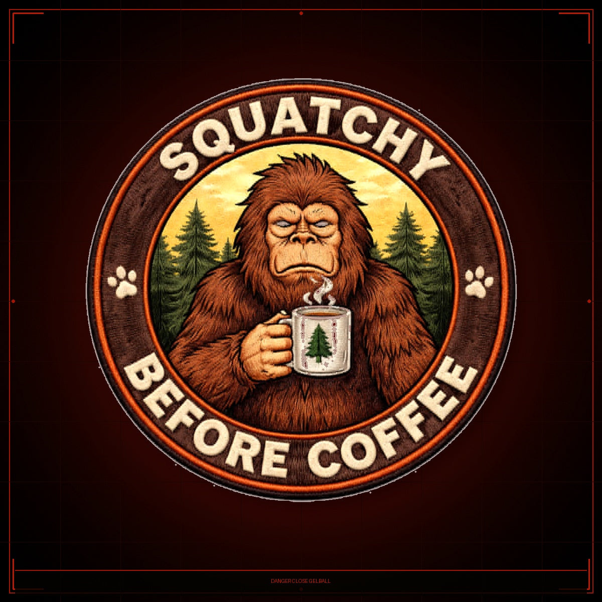 Squatchy Before Coffee - Patch